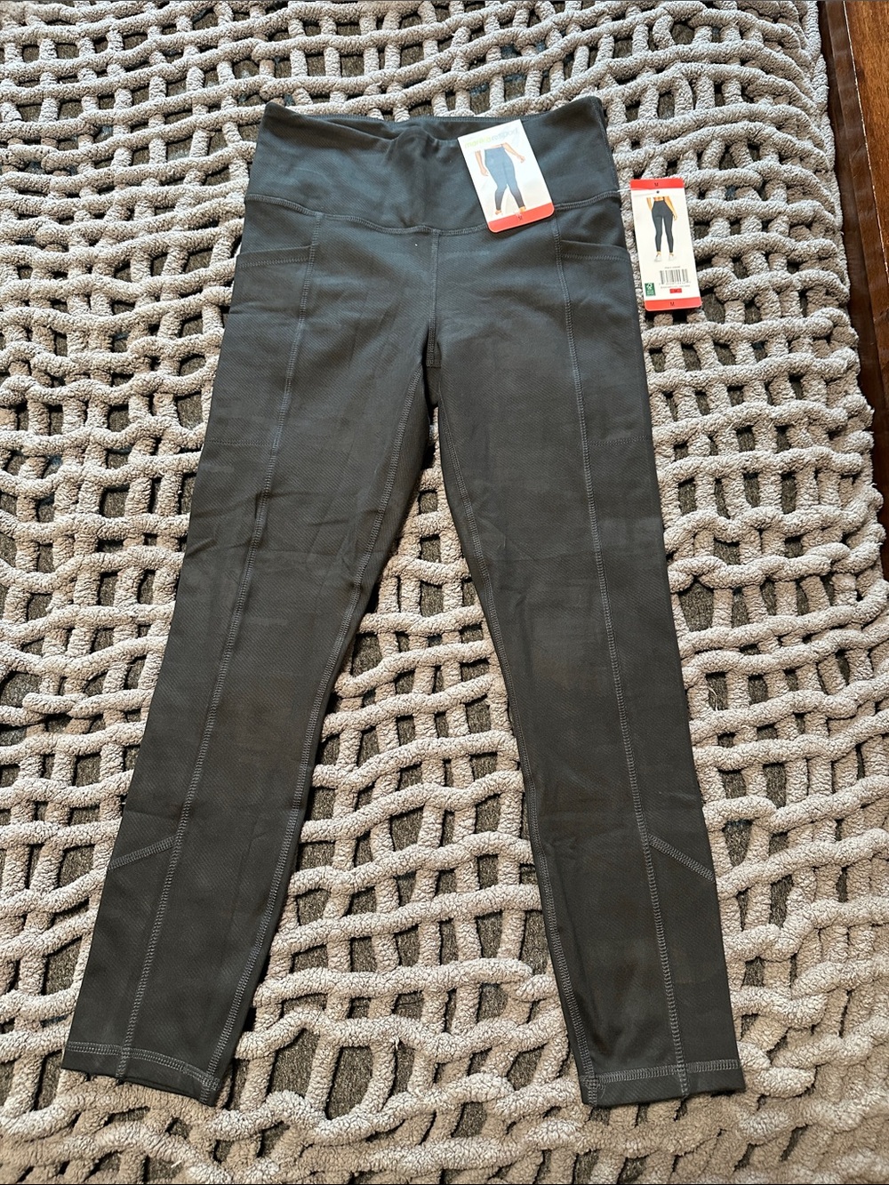 Marika Sport Dark Gray Camo High-Waist Pocket Leggings